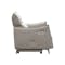 Cole Recliner Armchair - Warm Grey (Genuine Cowhide + Faux Leather) - 2