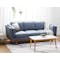 Carter 3 Seater Sofa in Navy with Logan Lounge Chair in Black - 2
