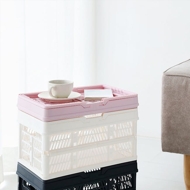 Kono Foldable Storage Basket 18L - Duo Beige - 4