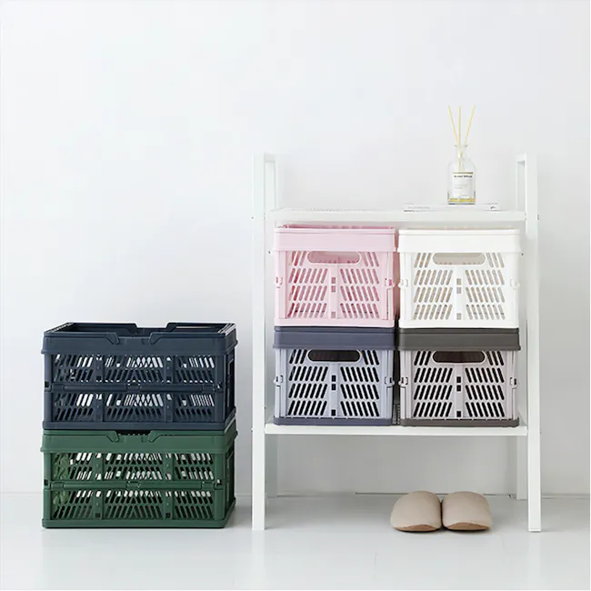 Kono Foldable Storage Basket 18L - Duo Beige - 8