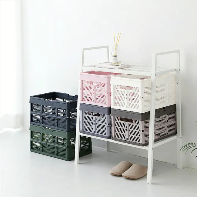 Kono Foldable Storage Basket 18L - Duo Beige - 9