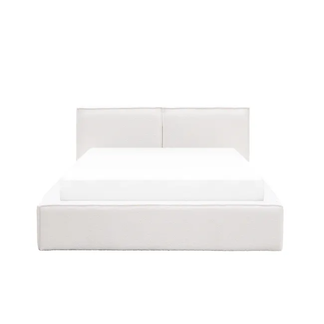 Maine Storage Queen Bed - White Boucle - 1