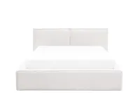 Maine Storage Queen Bed - White Boucle