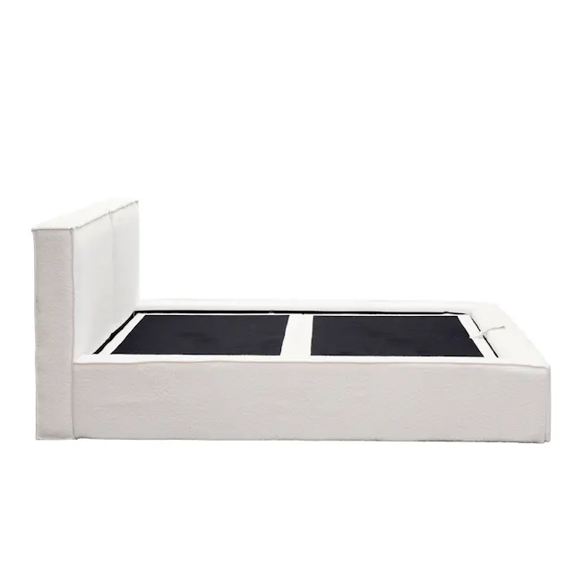 Maine Storage Queen Bed - White Boucle - 10