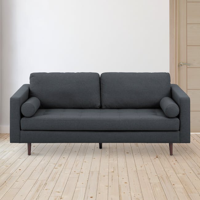 Nolan 3 Seater Sofa - Carbon (Fabric) - 2