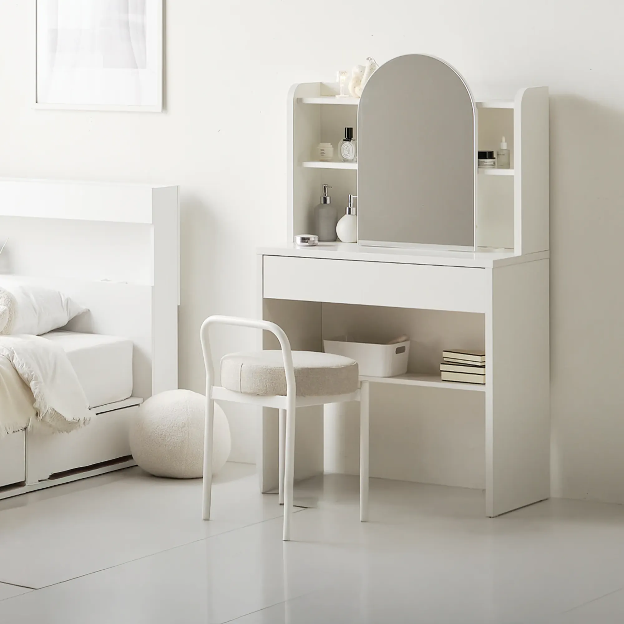 Bonnie Dressing Table 0.8m - White - 9