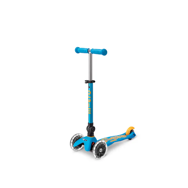 Micro Mini Deluxe Foldable LED Scooter - Ocean Blue (Age 1-5) - 1