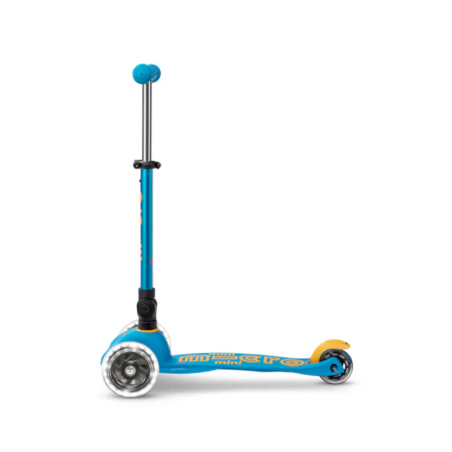 Micro Mini Deluxe Foldable LED Scooter - Ocean Blue (Age 1-5) - 7