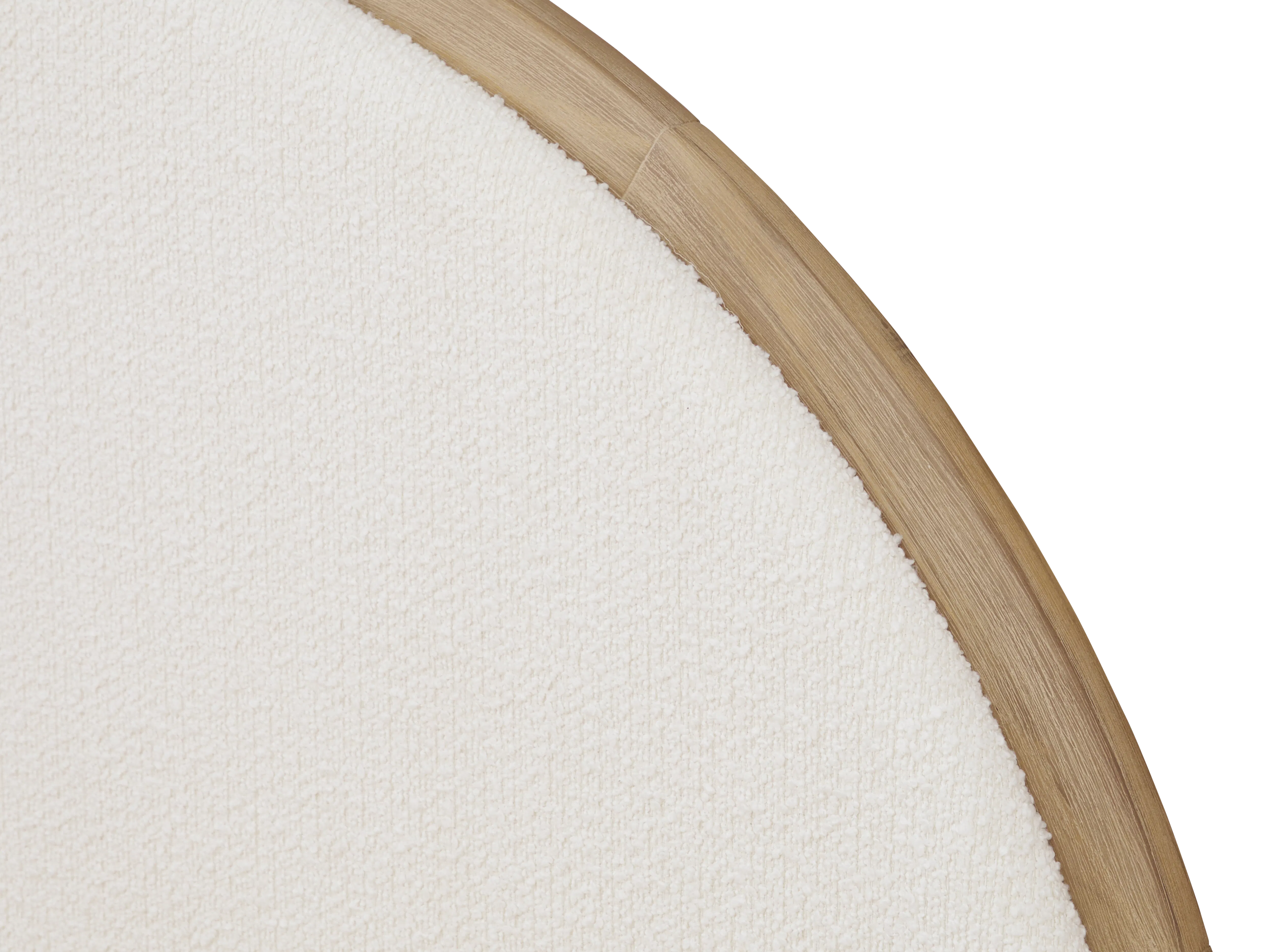 Catania Queen Bed - 9 - Creamy white textured fabric, wooden frame, soft and plush material, elegant design, luxurious