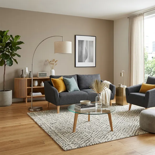 Hana 3 Seater Sofa with Hana Armchair - Charcoal - 2