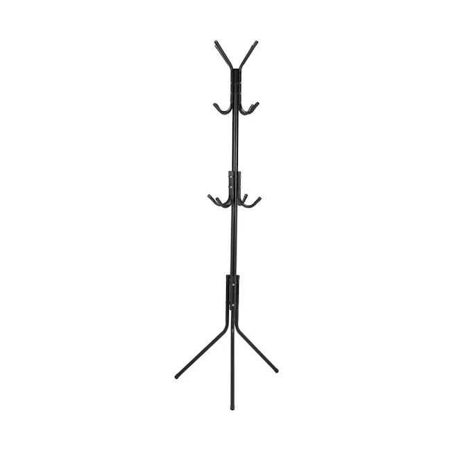 Hollie Multipurpose Rack - Black - 3 - Black, metal, tripod stand, tripod frame, tripod legs, tripod base, adjustable