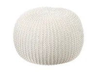 Moana Knitted Pouf - Cream