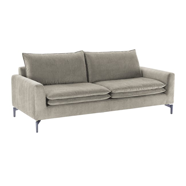 Adonis 3 Seater Sofa - Grey Sand (Down Feathers) - 1