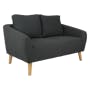 Hana 3 Seater Sofa with Hana 2 Seater Sofa - Charcoal - 3