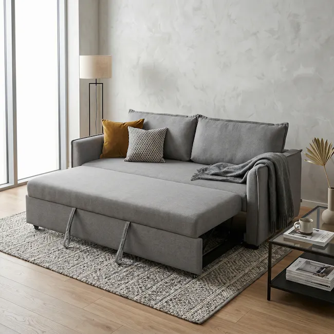 Pierre 3 Seater Sofa Bed - Charcoal Grey - 2