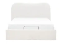 Lyra Queen Adjustable Bed - White Boucle