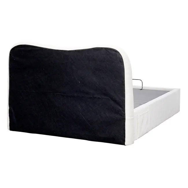 Lyra Queen Adjustable Bed - White Boucle - 27