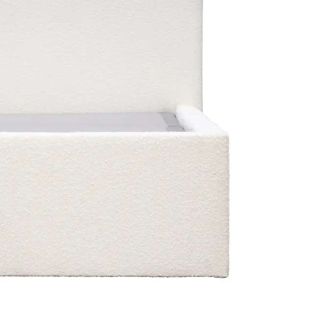 Lyra Queen Adjustable Bed - White Boucle - 12
