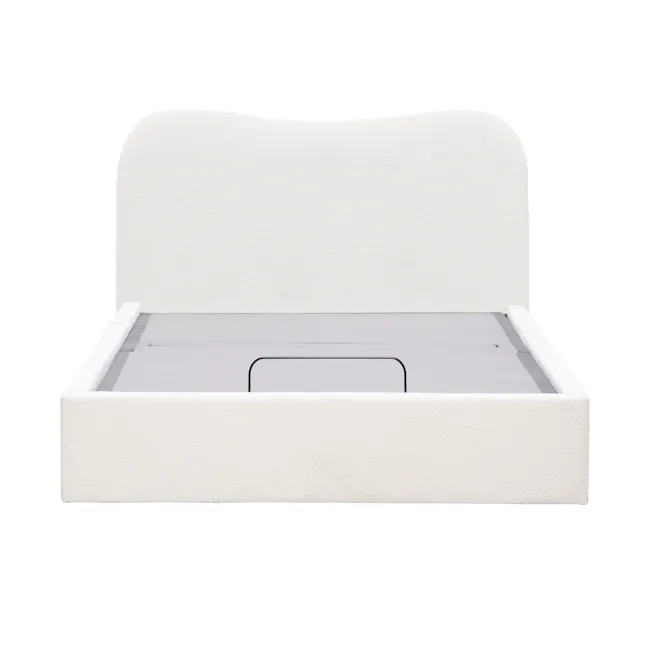 Lyra Queen Adjustable Bed - White Boucle - 21