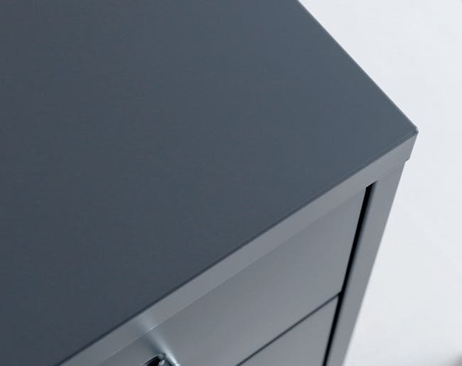 Fiko 3 Tier Metal Cabinet - Dark Grey - 8
