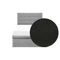 ESSENTIALS Single Headboard Storage Bed - Coal (Faux leather)