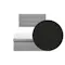 ESSENTIALS Single Headboard Storage Bed - Coal (Faux leather)