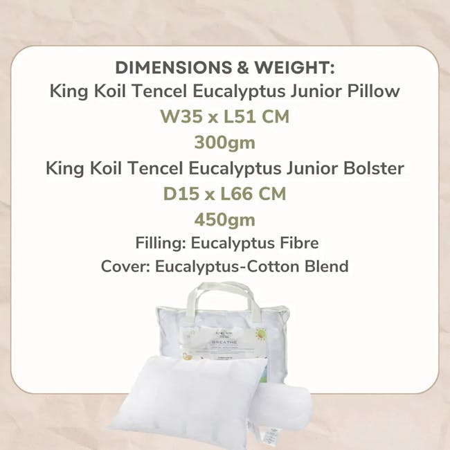 King Koil Breathe Eucalyptus Tencel Junior Bedding Set (Set of 2) - 2