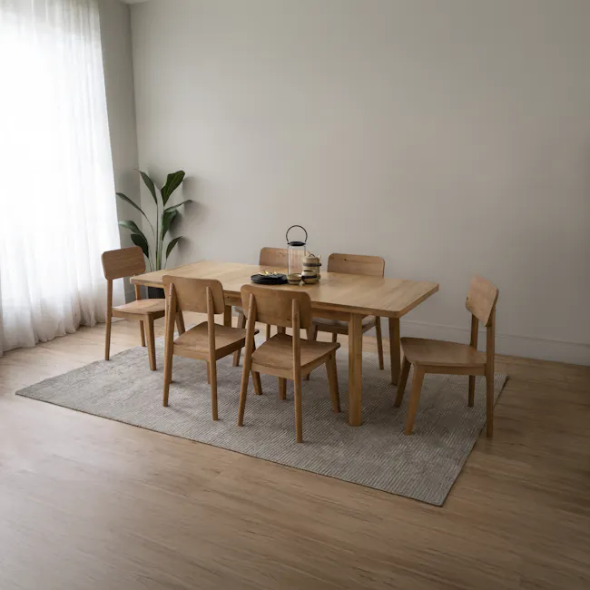 Toronto Extendable Dining Table 1.6m-2m with Toronto Bench 1.5m and 4 Toronto Cushioned Dining Chairs - 44