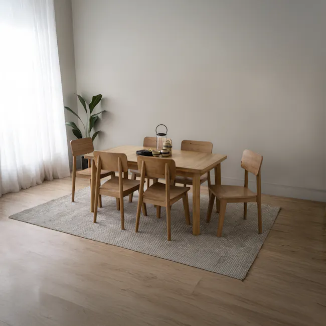 Toronto Extendable Dining Table 1.6m-2m with Toronto Bench 1.5m and 4 Toronto Cushioned Dining Chairs - 4