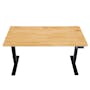 K3 Adjustable Table - Black frame, Solidwood Butcher Rubber Wood (2 Sizes) - 0