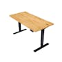 K3 Adjustable Table - Black frame, Solidwood Butcher Rubber Wood (2 Sizes) - 1
