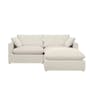 Russell 3 Seater Sofa with Ottoman - Oat (Eco Clean Fabric) - 0