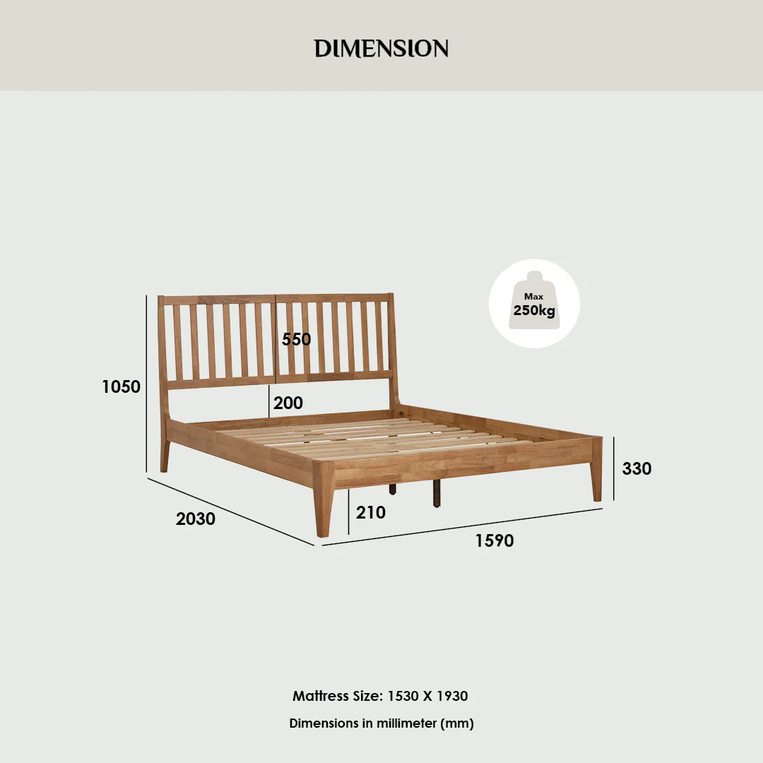 Cleveland Wooden Queen Bed - Walnut - 10