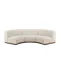 Cosmo Curve 3 Seater Sofa - Walnut, White Boucle (Eco Clean Fabric)