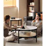 Lilian Rattan Coffee Table - Black Ash (Glass Tabletop) - 7