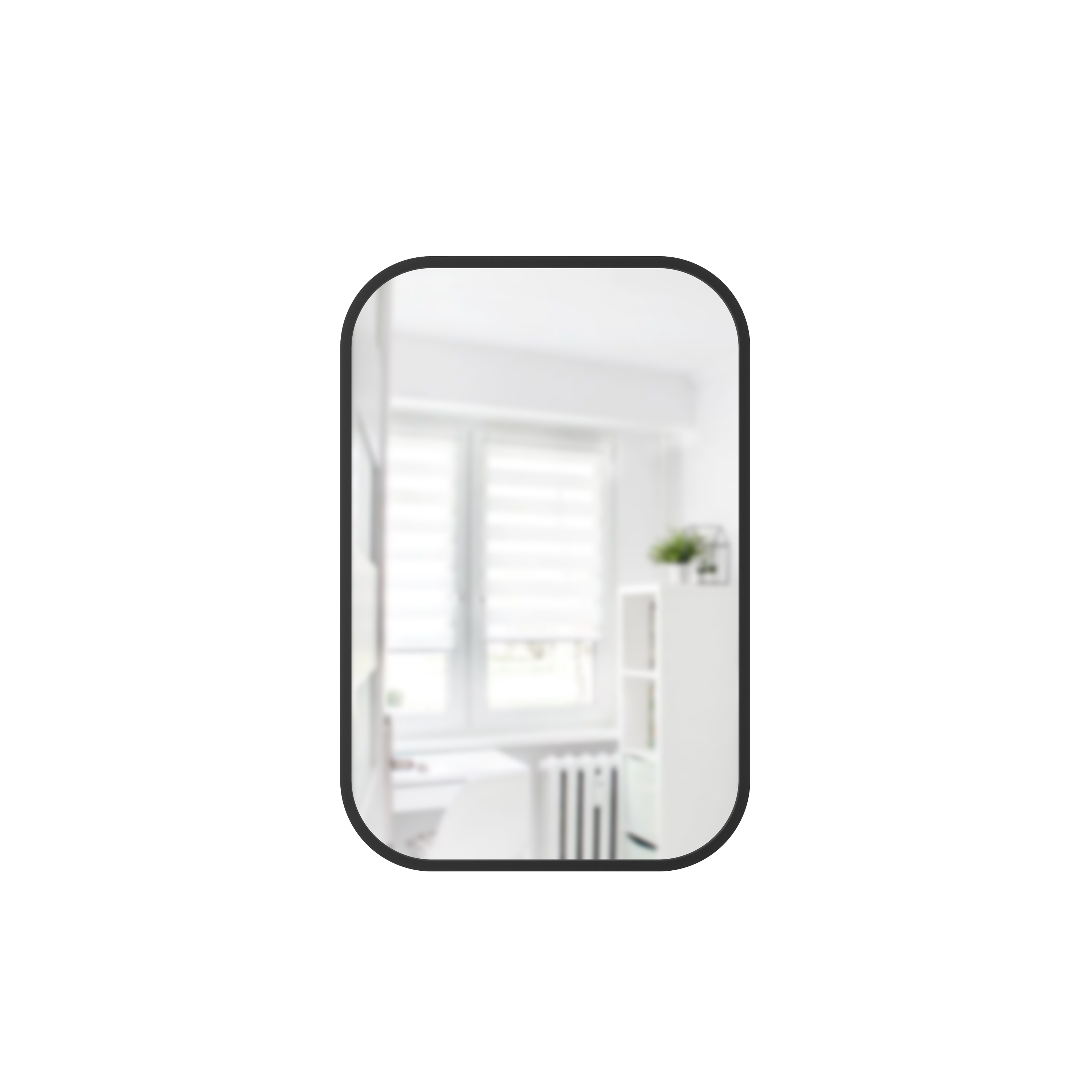 Hub Rectangle Mirror - Black
