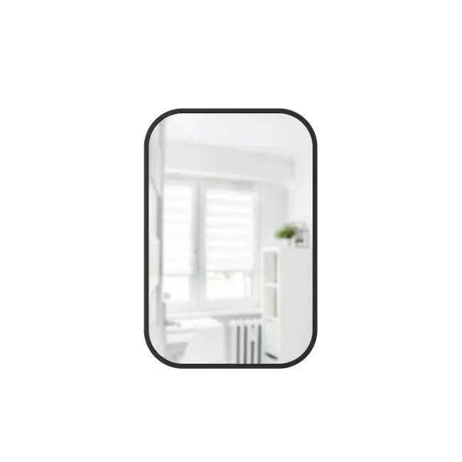 Hub Rectangle Mirror - Black - 1