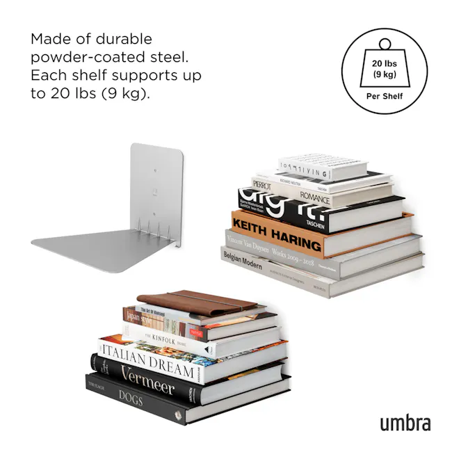 Conceal Wall Shelf - Silver (2 Sizes) - 13