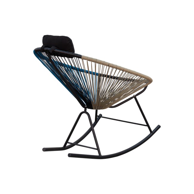 Acapulco Rocking Chair - Taupe, Black, Blue Mix - 3