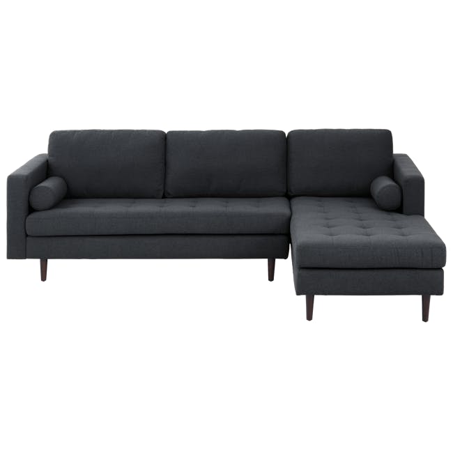 Nolan L-Shaped Sofa - Carbon (Fabric) - 9