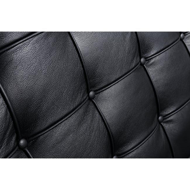 Benton 3 Seater Sofa - Black (Genuine Cowhide) - 6