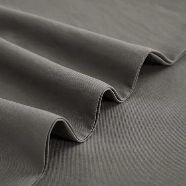 Plain Tencel 4-pc Bedding Set - Charcoal (2 Sizes) - 4 - Soft, matte fabric with subtle texture, Durable, neutral-colored