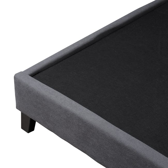 Arthur King Divan Bed - Urban Grey (Fabric) - 5 - Grey upholstered sofa, black fabric, modern design, sleek edges
