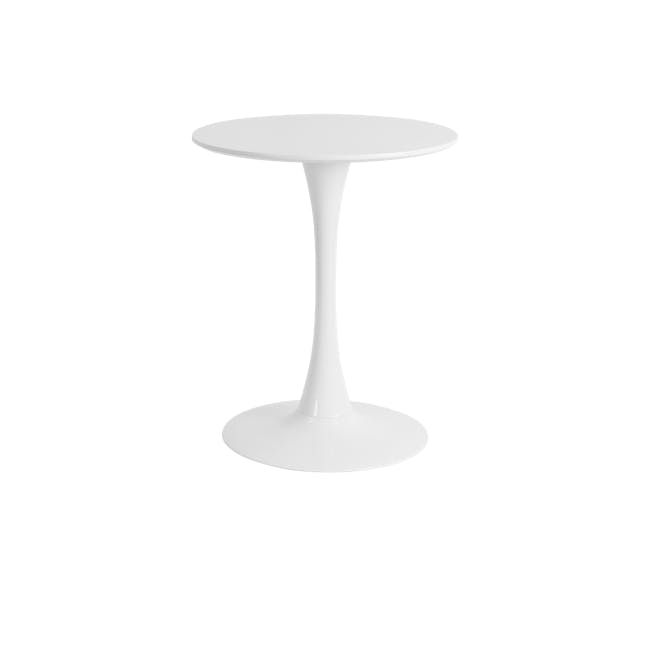 (As-is) Carmen Round Dining Table 0.6m - White - 10 - 0