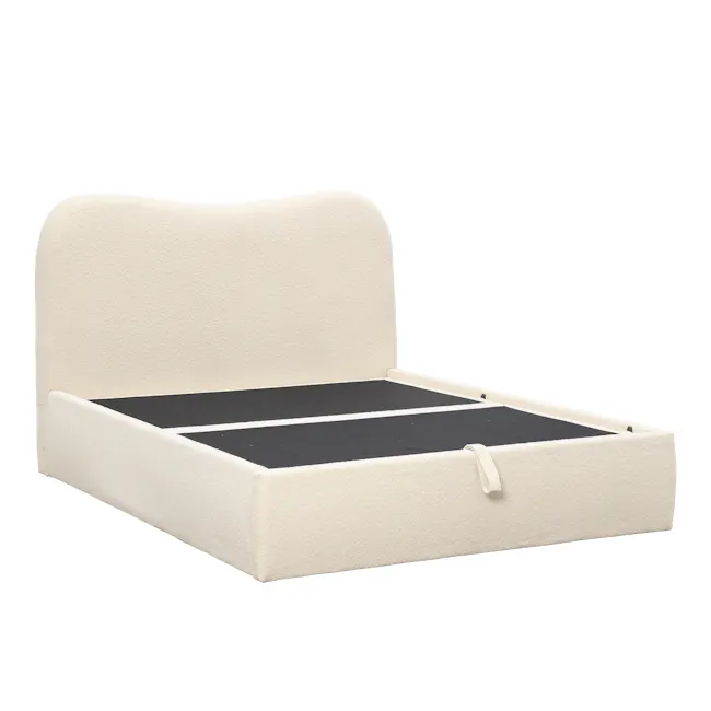 Arianna Queen Storage Bed - Ivory Boucle - 8