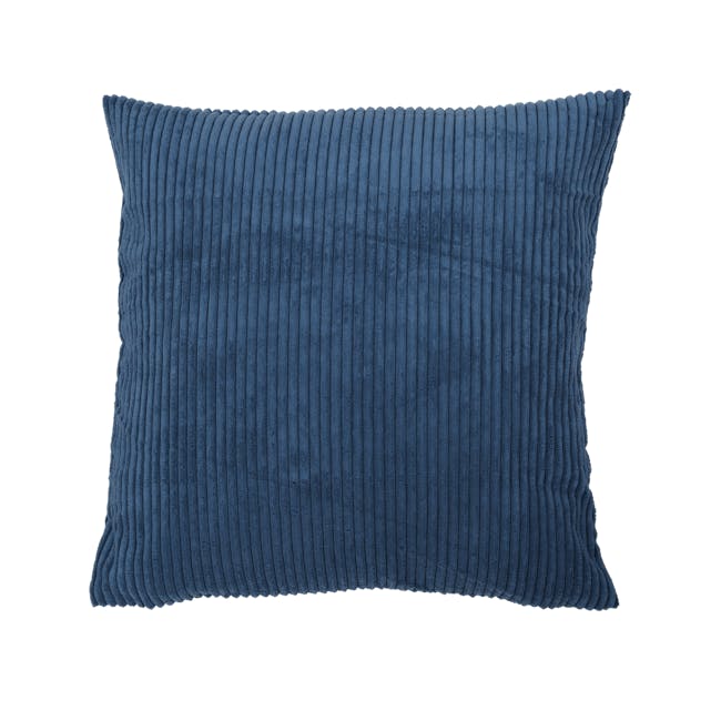 Emeri Large Velvet Cushion - Denim - 0
