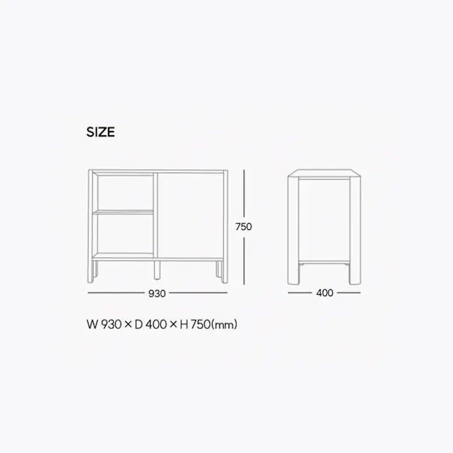 Arezzo Sideboard 0.9m - Natural - 6