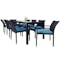 Geneva Outdoor Dining Set with 8 Chair - Blue Cushion