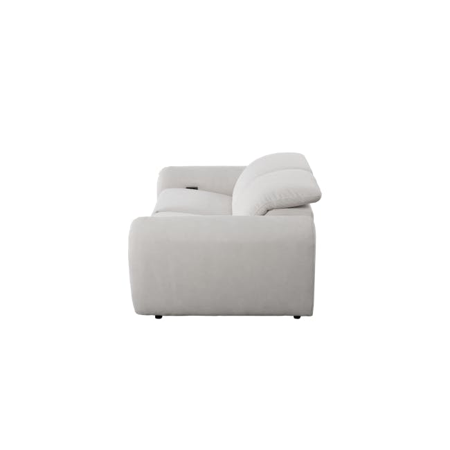 Harmony 2 Seater Power Recliner Sofa - Misty Grey (Scratch Resistant) - Zero Wall - 4 - Luxurious white sofa, minimalist