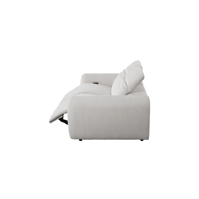 Harmony 2 Seater Power Recliner Sofa - Misty Grey (Scratch Resistant) - Zero Wall - 5 - Modern minimalist sofa, light gray